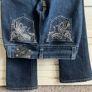 Miss Me Vintage low rise boot cut jeans